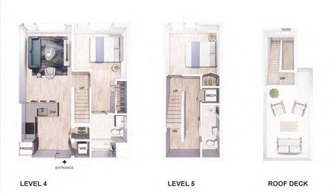 Floor plan for 2 beds, 2 baths, 950 sqft